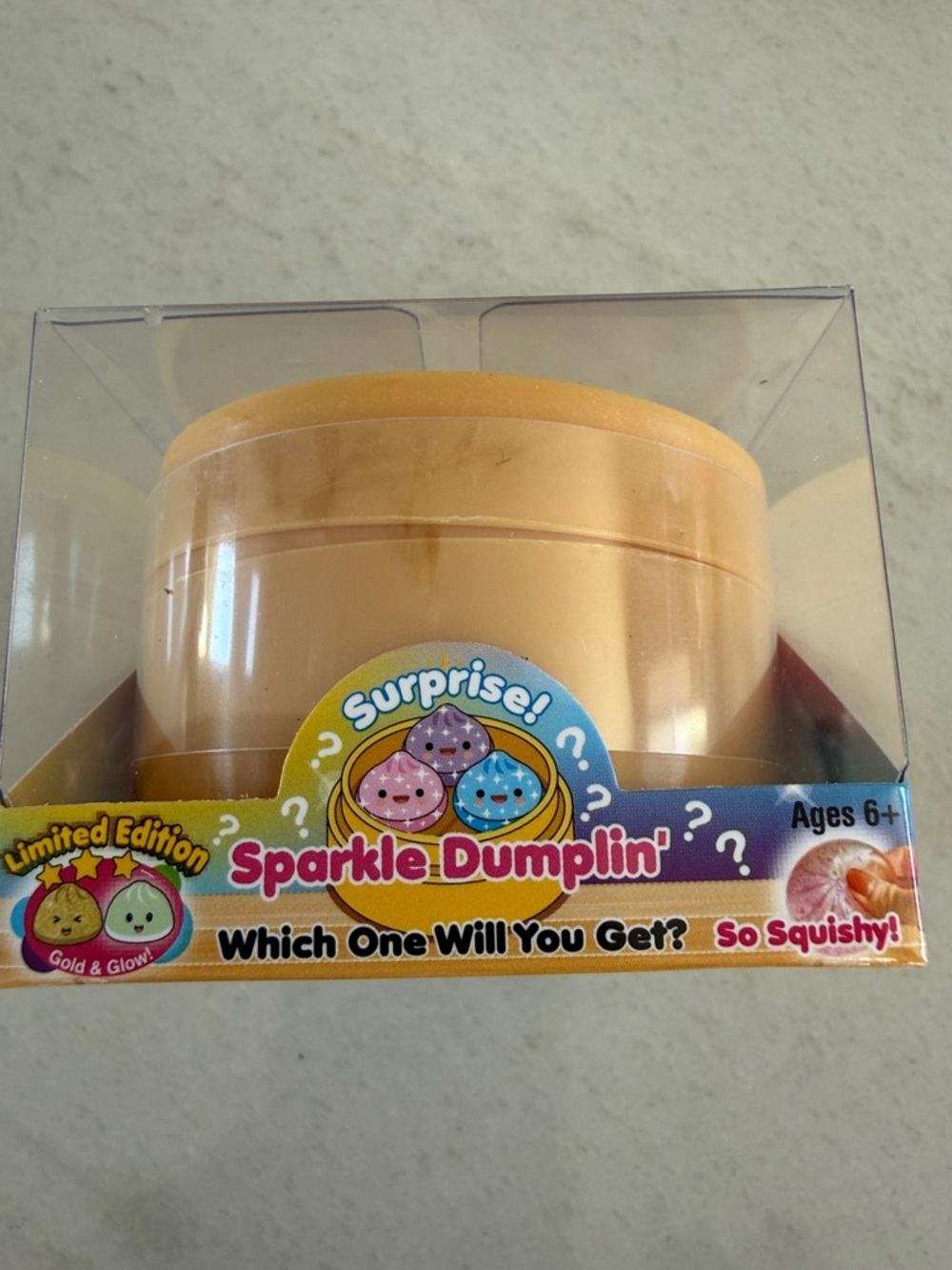 TikTok viral  Mini dumpling  Sparkle Dumplin' Surprise Squishy - Gold